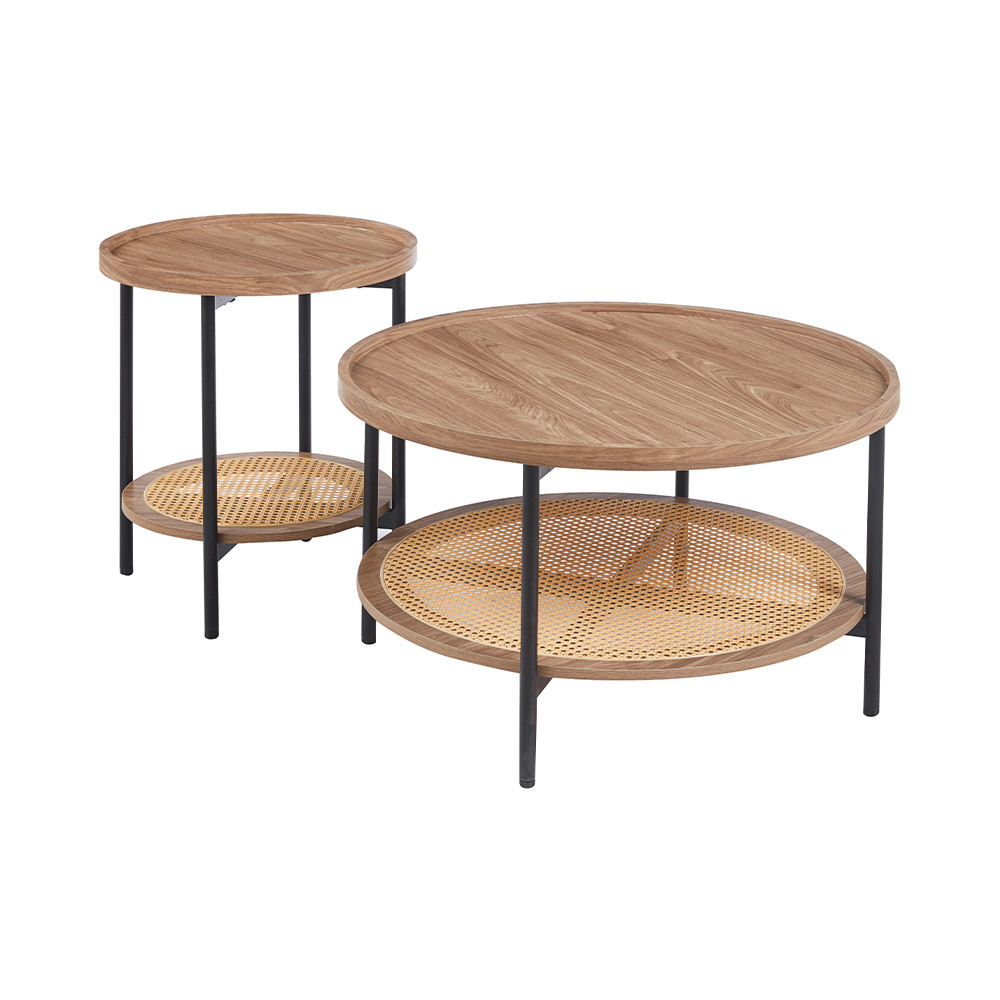 Jual Informa Valen Meja Tamu Round - Cokelat Walnut | Shopee Indonesia