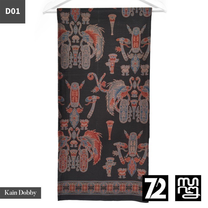 Jual KAIN BATIK PREMIUM Bahan Dobby Warna Hitam Motif adat Papua ⁠Mocha ...