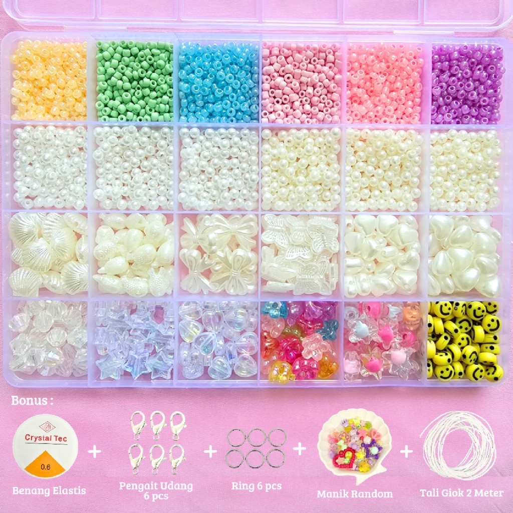 Jual DIY Manik Manik Pernak Pernik Gelang 1 Box Lengkap - Bahan Premium ...