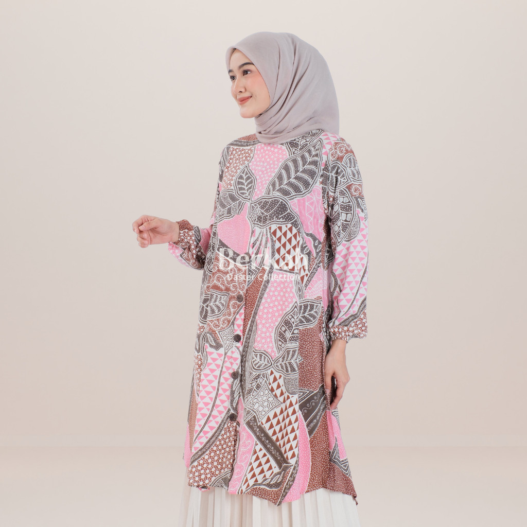Atasan Batik Tunik Modern Rayon Surya Teja 5