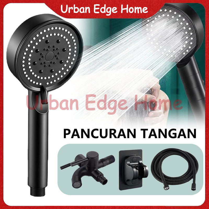 Jual Shower Set 3in1 Kepala Shower Hitam Premium 5 Mode Adjustable ...