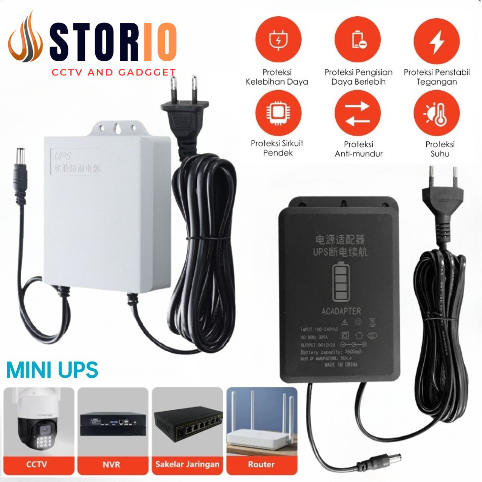 Jual MINI UPS 5V 12V Adaptor Power BACKUP STABILIZER DC FOR CCTV Router ...