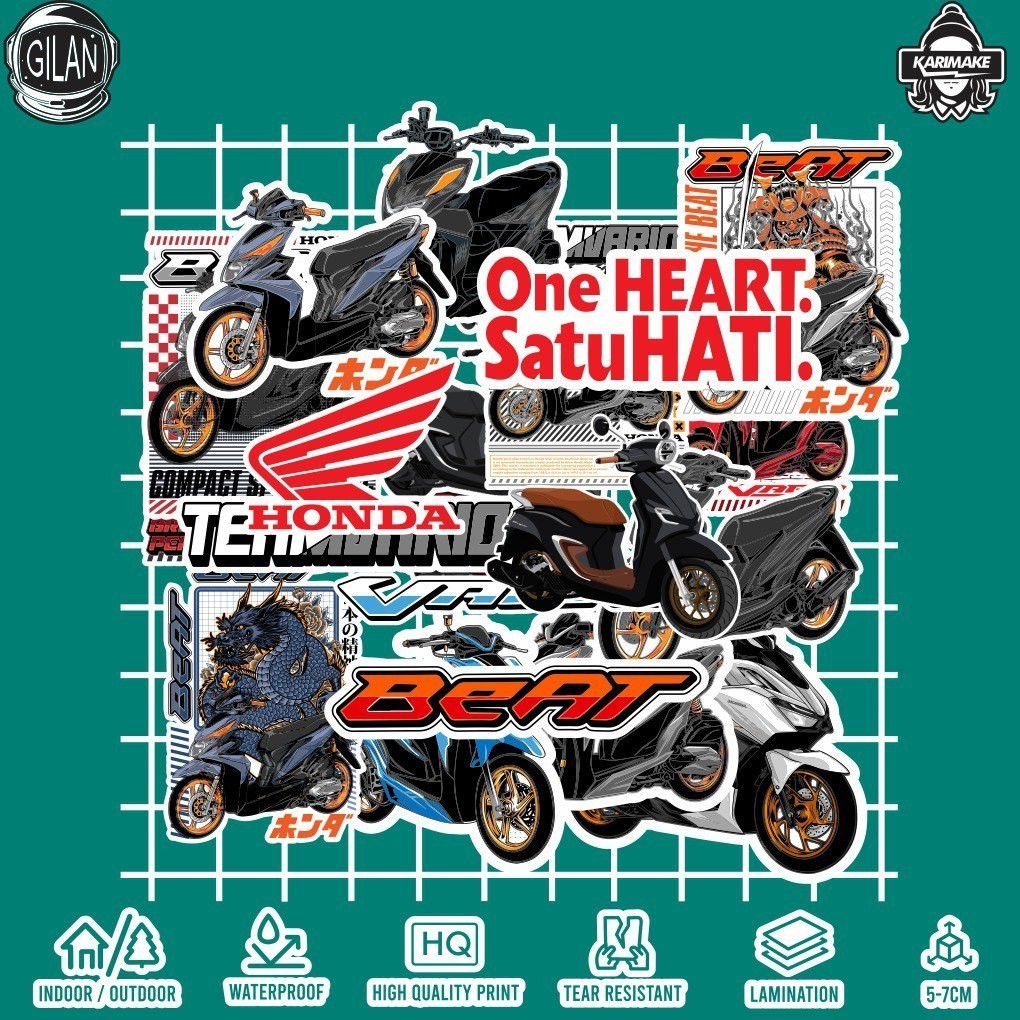 Jual KARIMAKE Sticker Pack Honda Vario Honda Beat Honda Stylo Aesthetic ...
