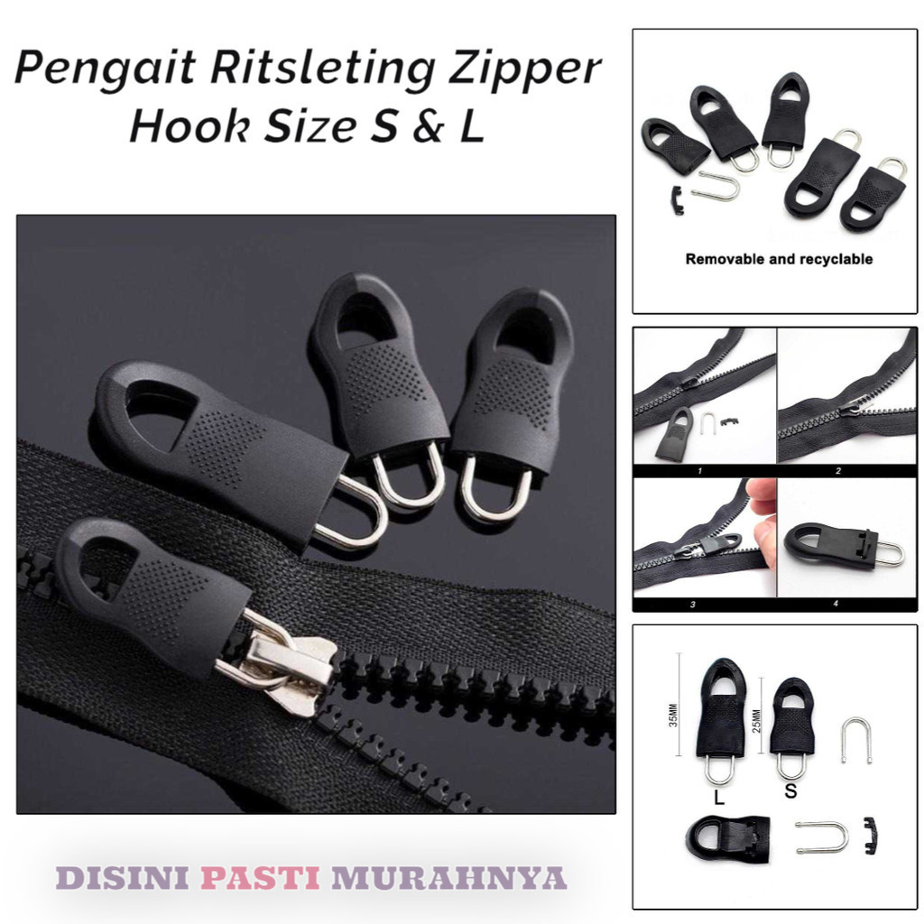 Jual SPCR Pengait Ritsleting Serbaguna Multifunction Zipper Hook S dan ...
