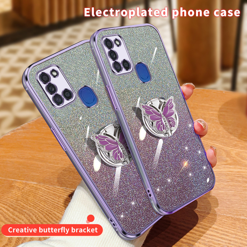Liquid Silicone Samsung A21s Rubber Case Sparkly Liquid Case