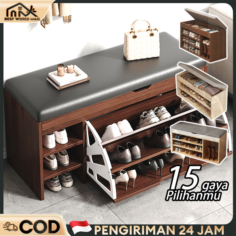 Jual AY22 Rak Sepatu Rak Sepatu Aesthetic Lemari Sepatu Kayu Minimalis ...