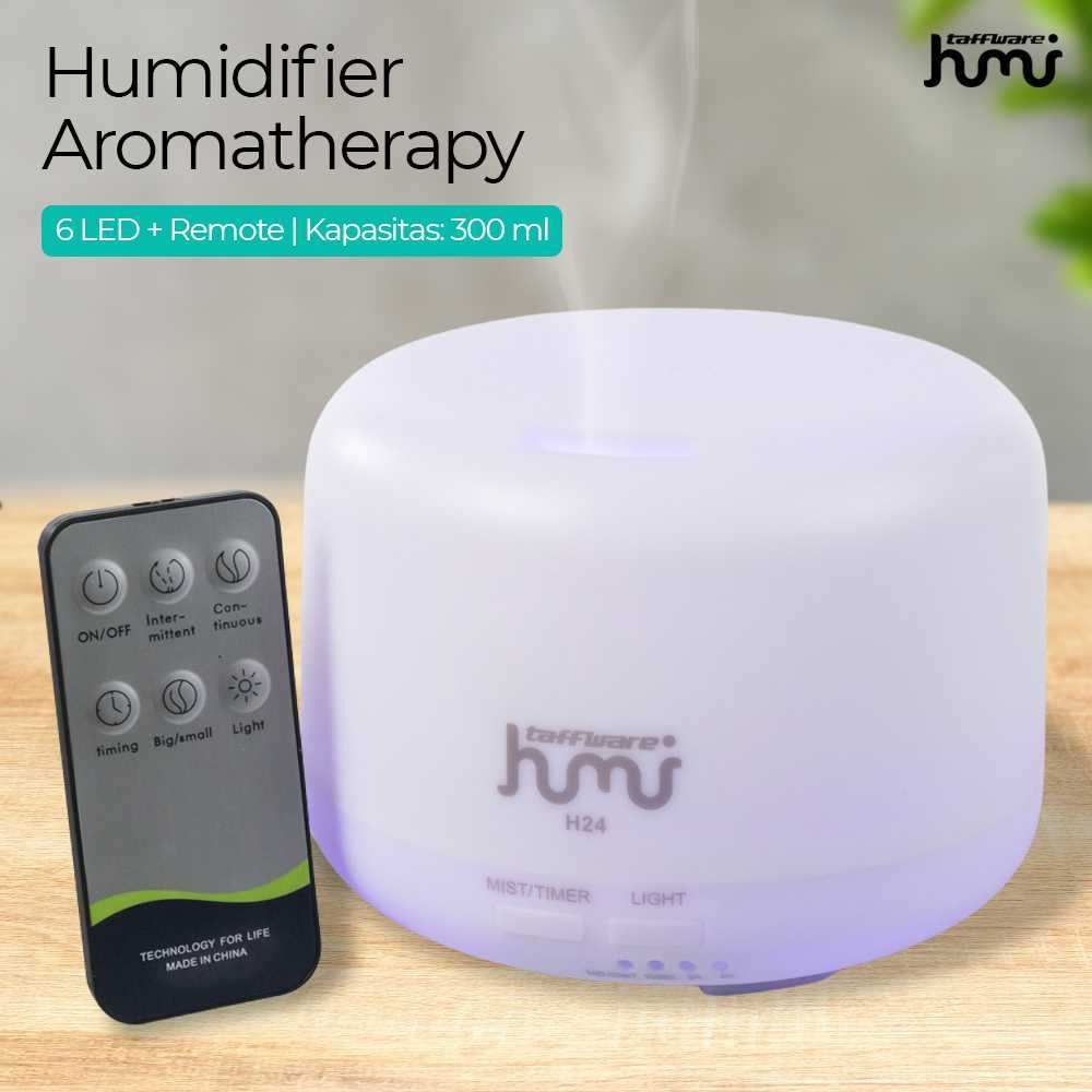 Jual HUMI Air Humidifier Mini Ultrasonic Diffuser LED 300ml Remote ...