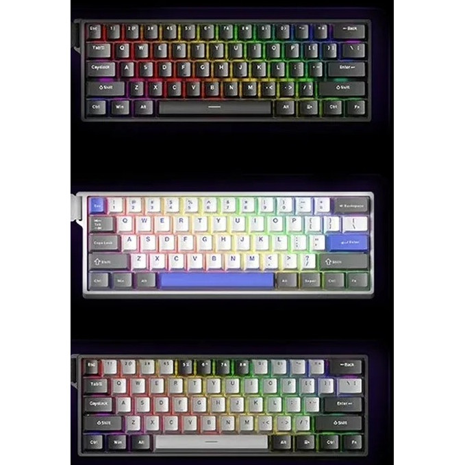 Jual AULA Win60 Win68 Magnetic Switch Mechanical Keyboard Hot-Swap Rgb ...