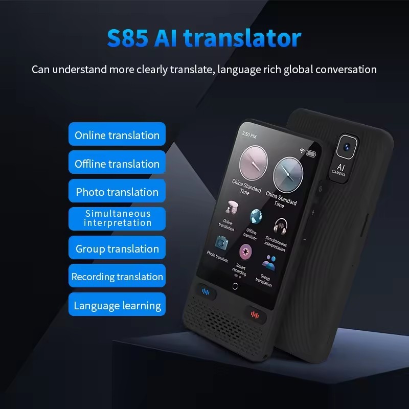 Jual S85 Voice Portable Translator Device with 138 Languages 3.5inch ...