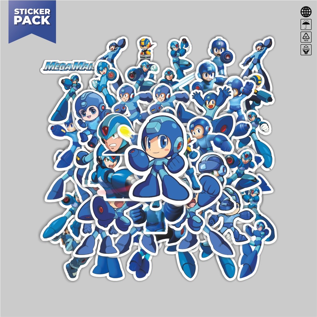 Jual [100PCS]Stiker Pack Stiker Capcom Series Megaman Rockman Aesthetic ...