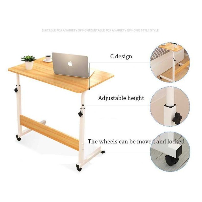 Meja Laptop Portable Adjustable dengan Roda foto 2