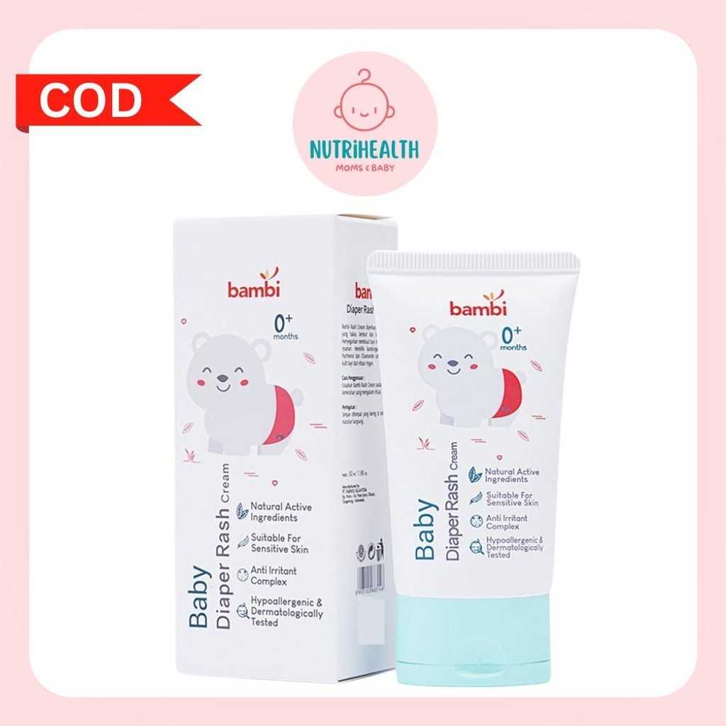 Jual Bambi Baby Diaper Rash Cream 50ml | Krim Ruam Popok Pada Bayi