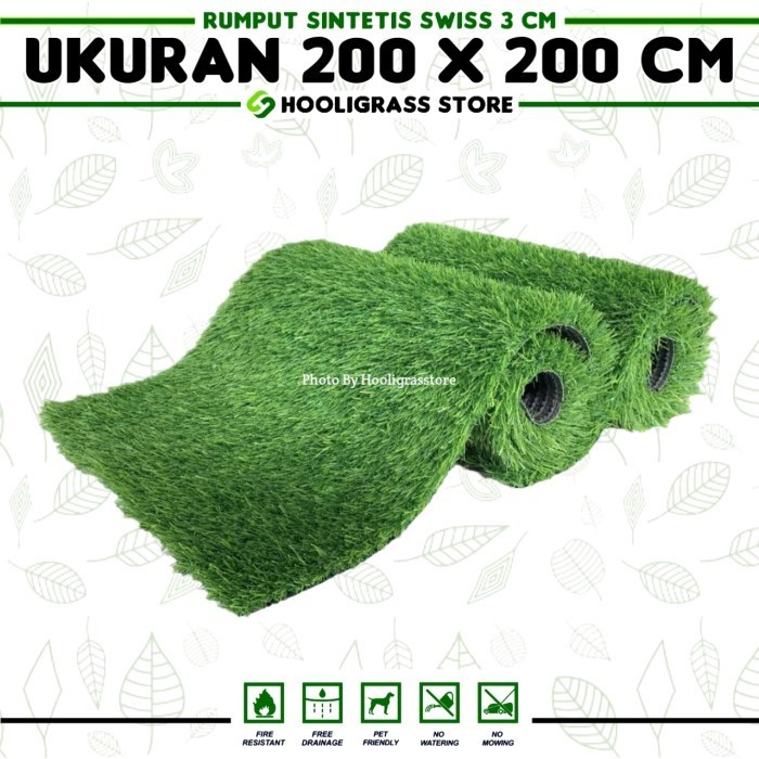 Jual RUMPUT SINTETIS SWISS 3 CM UKURAN 200 X 200 CM | Shopee Indonesia