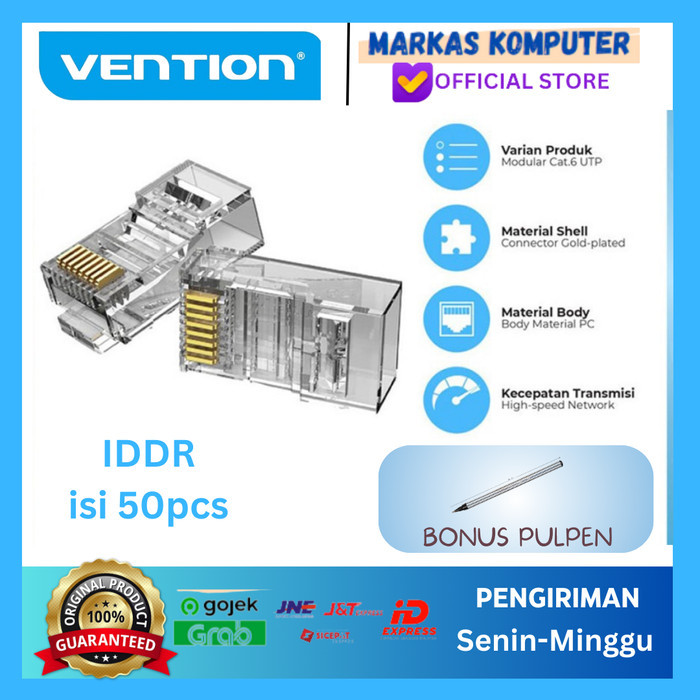 Jual [PROMO]~Best Quality Vention Konektor RJ45 Cat6 UTP Modular ...