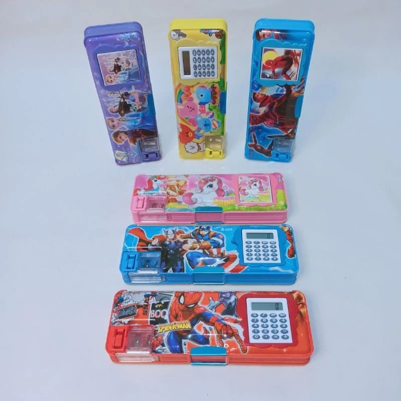 KOTAK PENSIL MAGNET KALKULATOR / SERUTAN KARAKTER / KOTAK PENSIL MAGNET / KALKULATOR FANCY KARAKTER | AutoStock