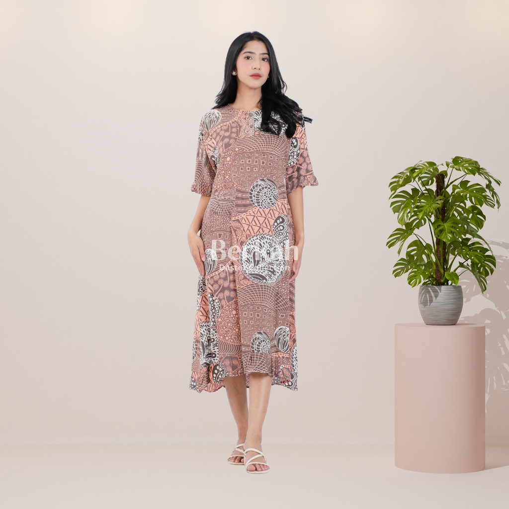 Daster Batik Rayon Busui Kancing Surya Teja 2