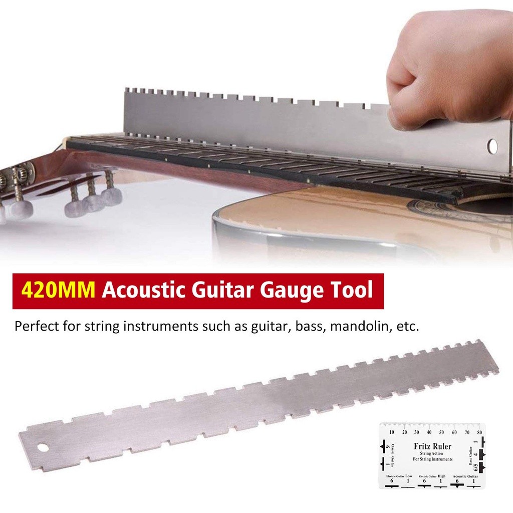Jual Fret Ruler - Guitar Neck Notched Ruler Straight Edge Fret Ruler ...