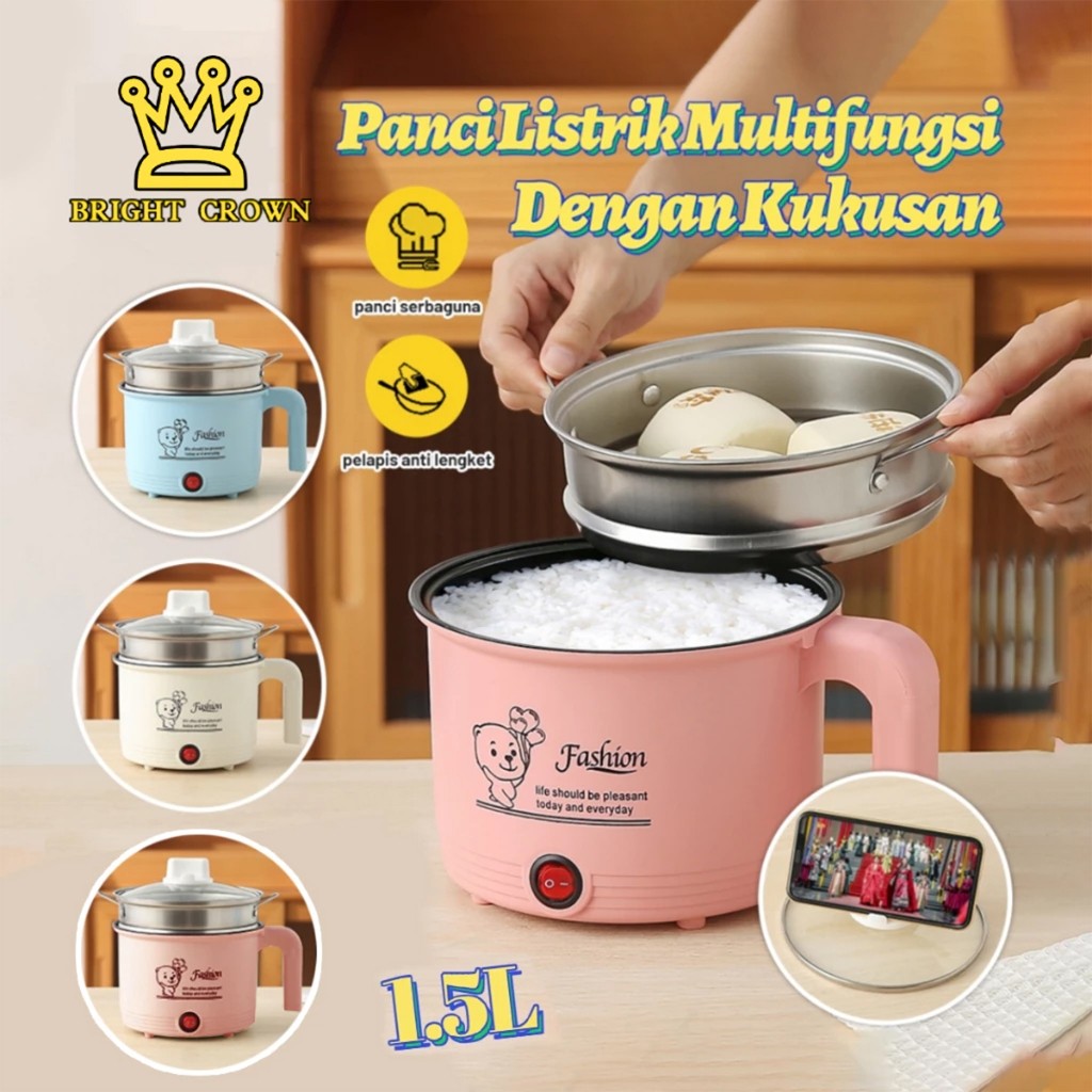 Jual Bright Crown Panci Listrik Free Kukusan / Mini Rice Cooker Lapisan ...