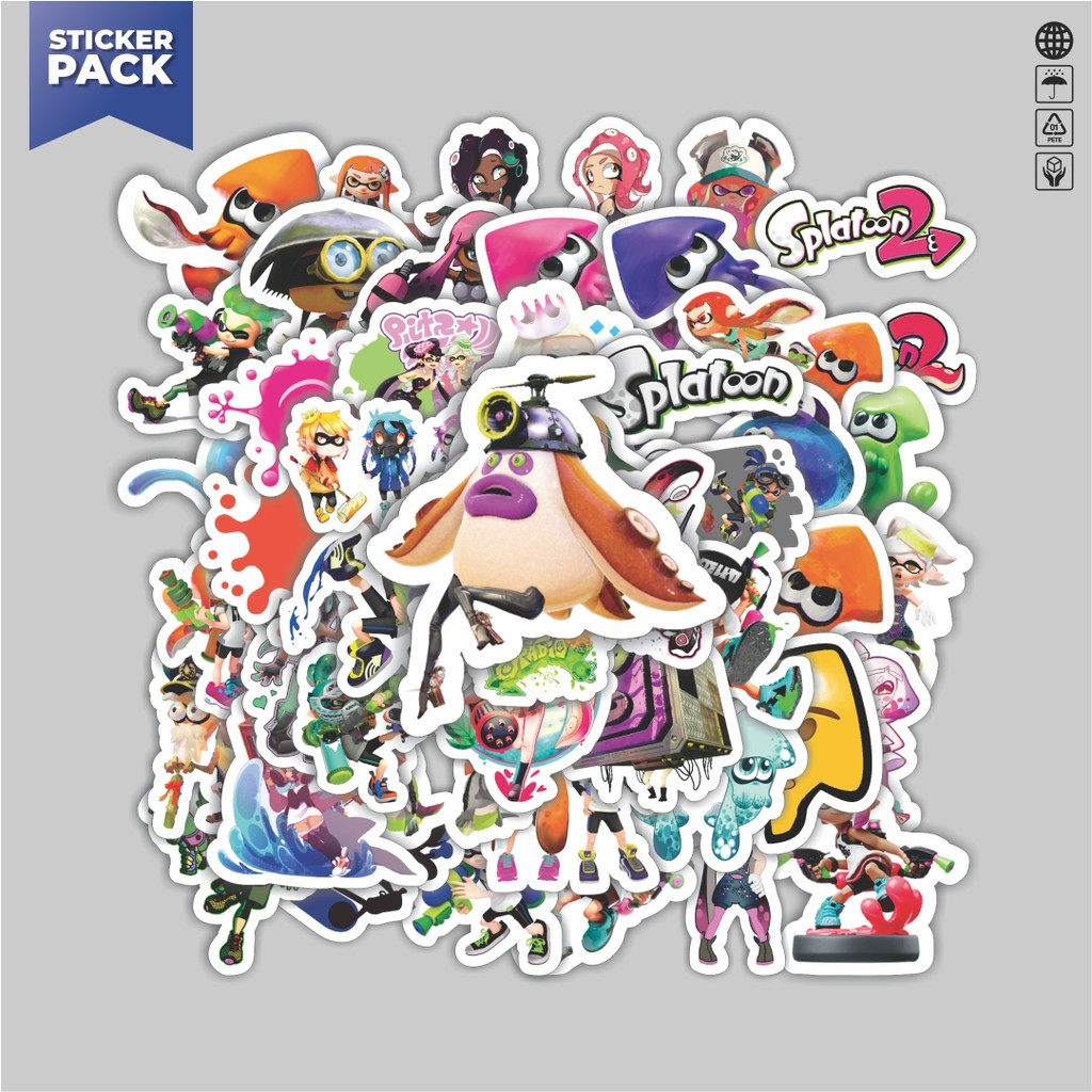 Jual [100PCS]Stiker Pack Stiker Game Series Splatoon Karakter Mix 3 ...