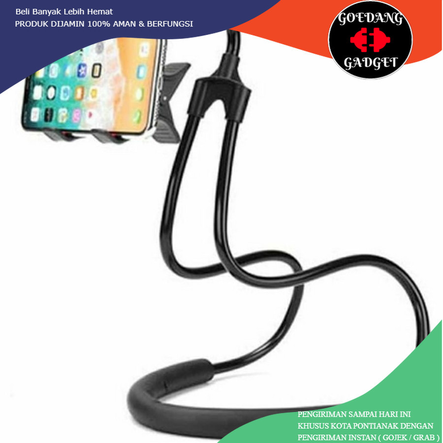Jual LAZYNECK LAZYPOD LEHER FLEKSIBEL FLEXIBLE HOLDER HP LAZY POD
