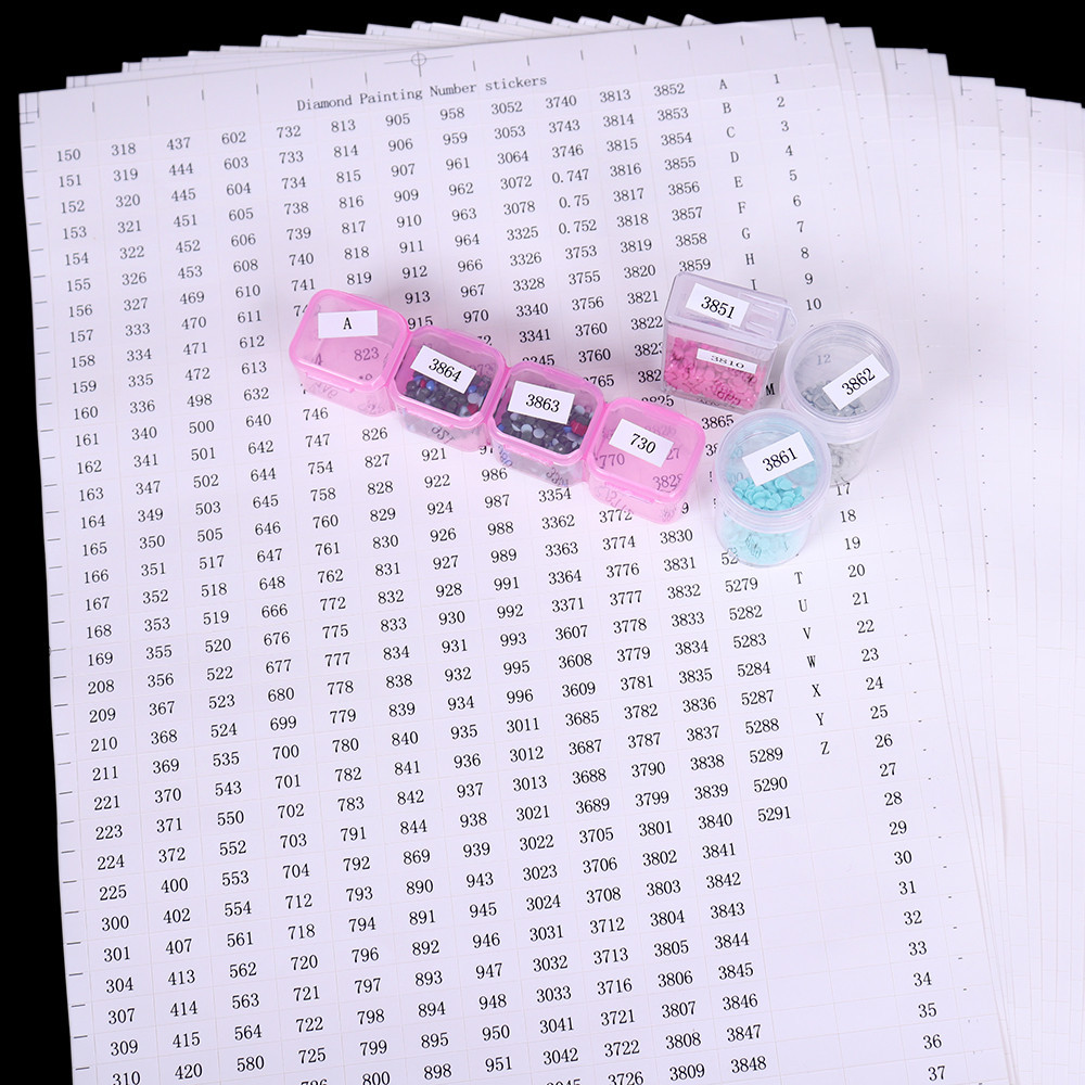 Jual 447 DMC Number Label Stickers Diamond Storage Label Stickers ...