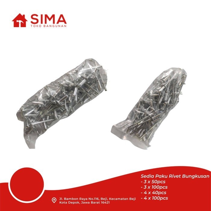 Jual Paku Rivet 3mm dan 4mm / Paku Rivet Bungkusan | Shopee Indonesia