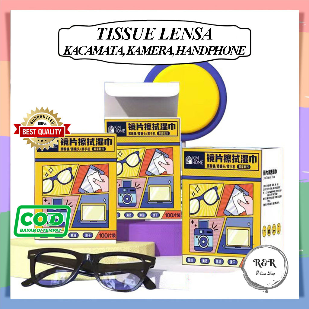 Jual Tissue Lap Anti Embun 1 Box 100 pcs Tisu Pembersih Lensa Kacamata ...