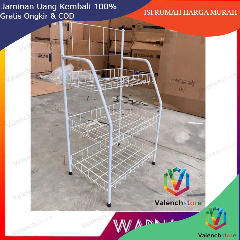 Jual Rak Serbaguna 3 susun / rak jajan / rak display / rak chiki /rak ...