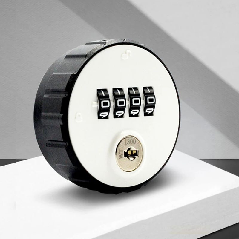 Jual 1 Set Zinc Alloy Mechanical Password Lock With Key, Digital Wheel ...