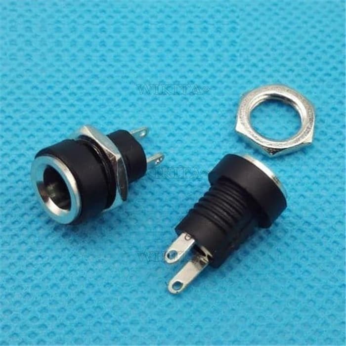 Jual HQ Soket DC Mur 2.1x5.5mm Panel Mount Female Power Socket Plug In ...