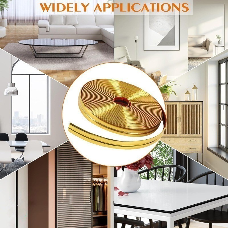 Jual List Sticker Metalik Wall Border 2CM X 3/5/10M /PVC Gold Silver ...