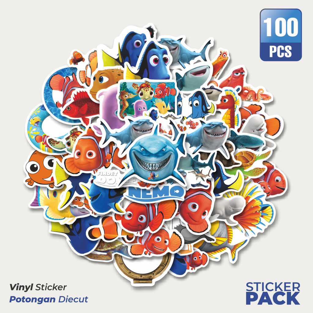 Jual 100 PCS STIKER Kartun Nemo Sticker Waterproof Aesthetic- Untuk ...