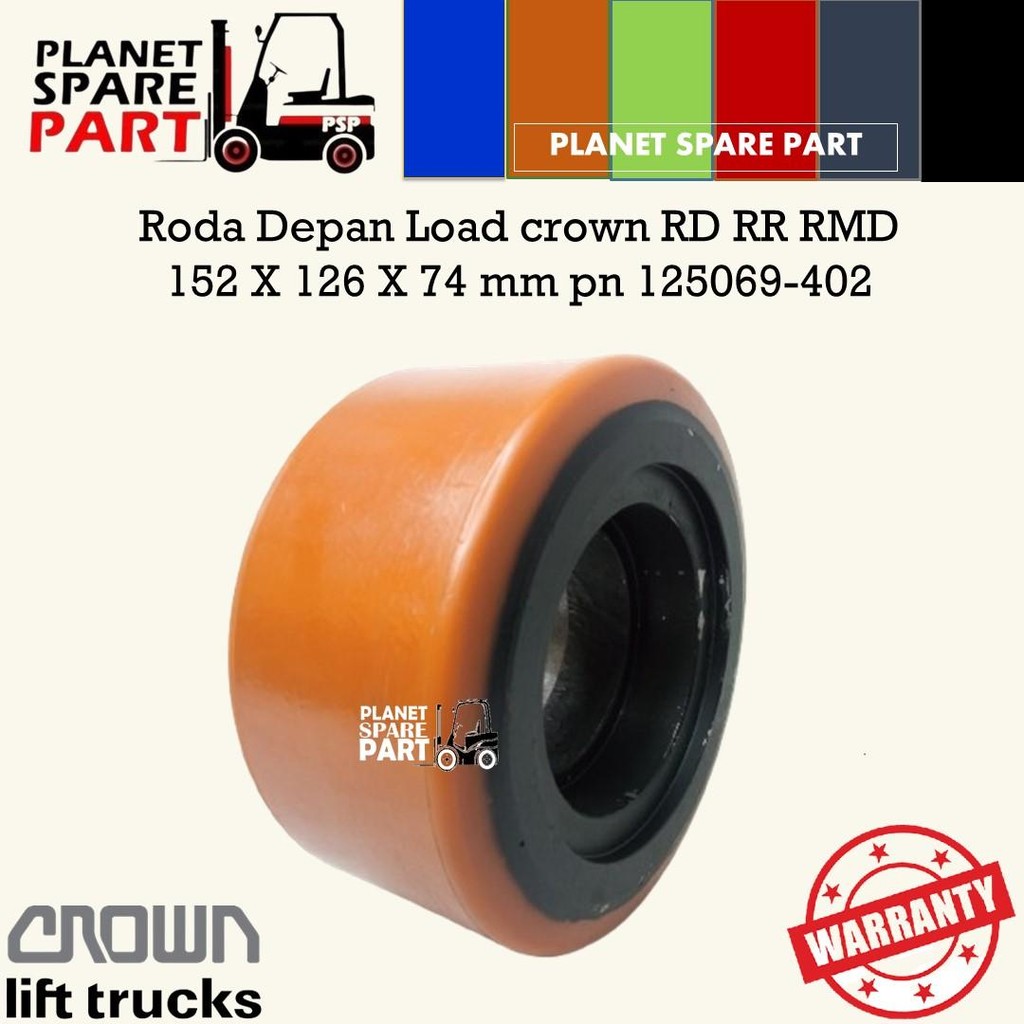 Jual Roda Depan Load crown RD RR RMD reachtruck crown 152 X 126 X 74 mm ...