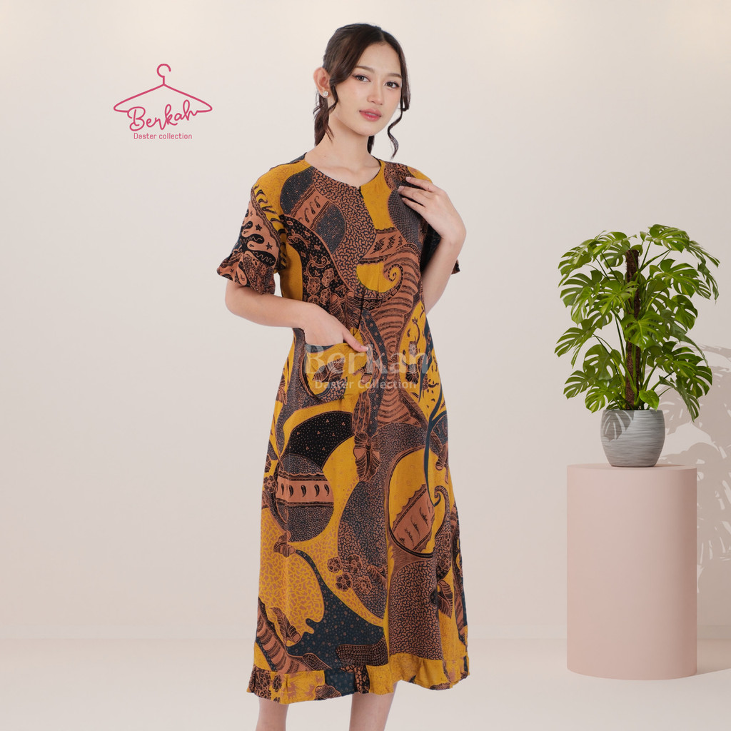 Daster Batik Rayon Busui Resleting Surya Teja