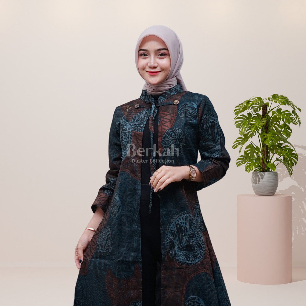 Outer Batik Long Cardigan Surya Teja Lapis 2