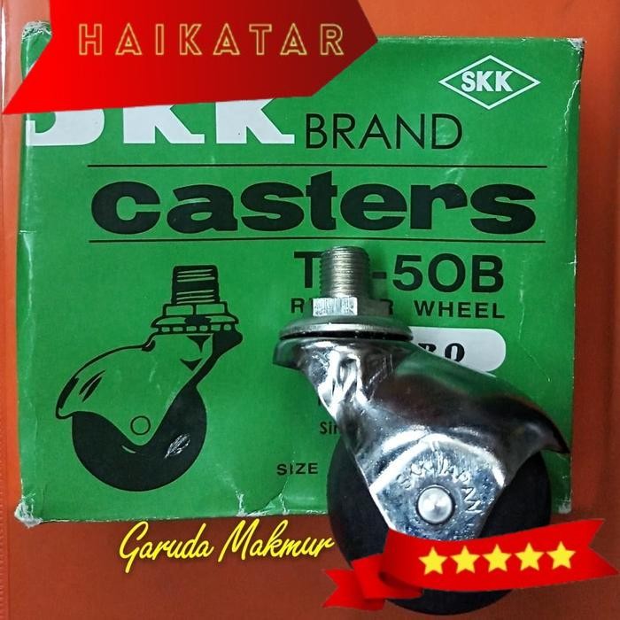 Jual roda SKK TT50B/ roda karet bulat SKK 2 screw | Shopee Indonesia