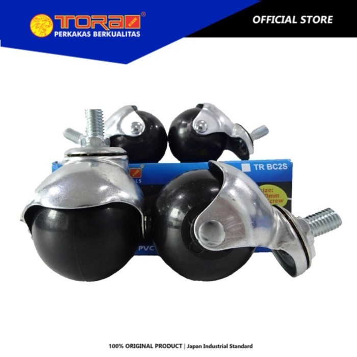 Jual TORA Roda Caster 2 Inch Hidup Set 4 Pcs Bulat Baut - Caster Ball ...