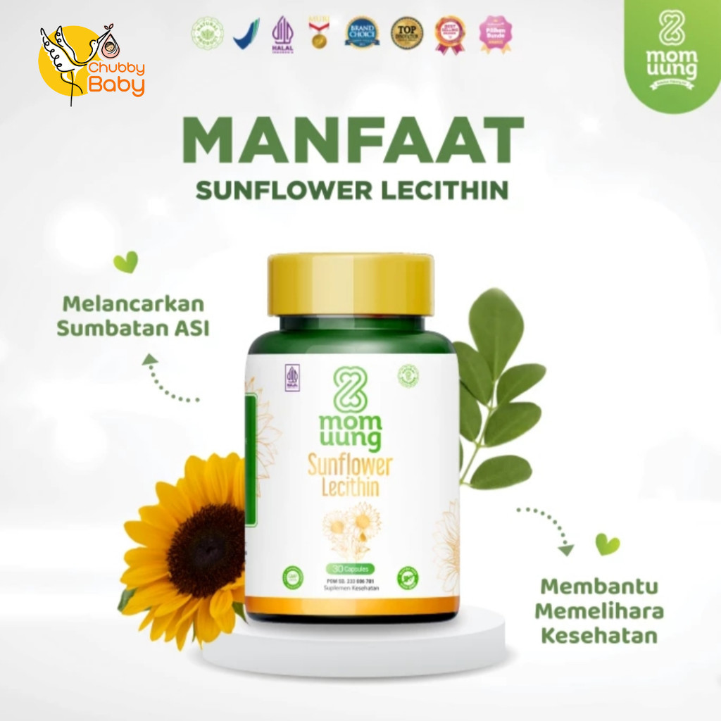 Jual Mom Uung - Sunflower Lecithin 30 Kapsul | Melancarkan Sumbatan Asi