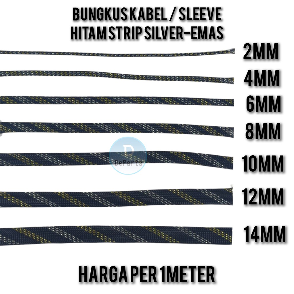 Jual [Per 1 Meter] Braided Cable Sleeve - Sleeving Cable - Bungkus ...