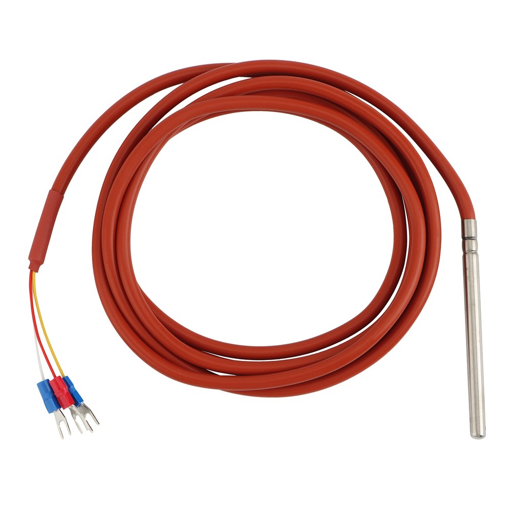 Jual PT100 RTD Temperature Sensor 6mmx80mm Class B 2M Silicone Gel ...