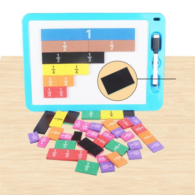Jual Math Toys Magnetic Fraction Counting Toy Manipulatives Mathematics ...