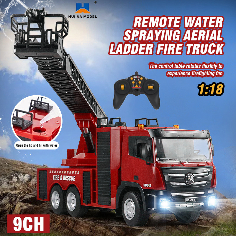 Jual ﻿Huina RC Fire Truck 9CH 1/18 Big Remote Controlled Fire Rescue ...