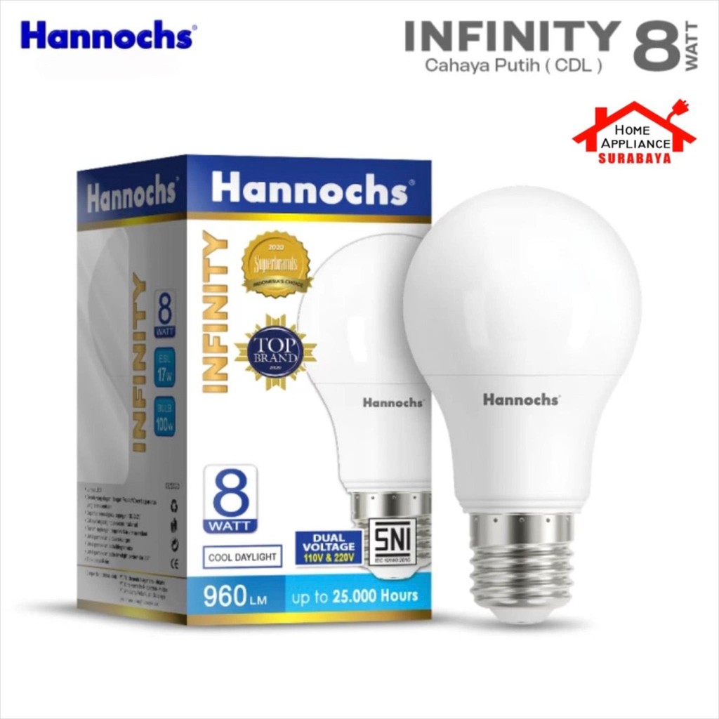 Jual Hannochs Lampu Bohlam Led Infinity W Watt Cahaya Putih K Shopee Indonesia