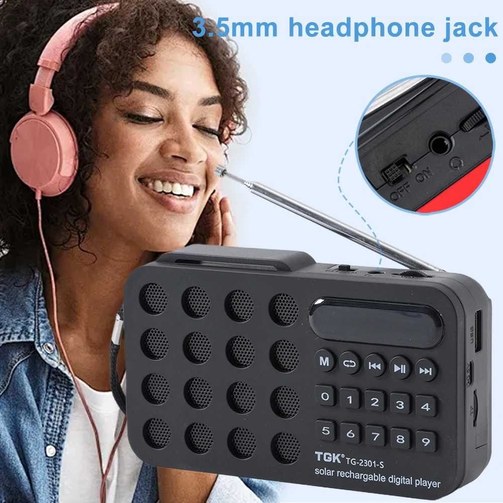 Jual A H TGK Portable Pocket Radio FM Bluetooth Solar Rechargeable 