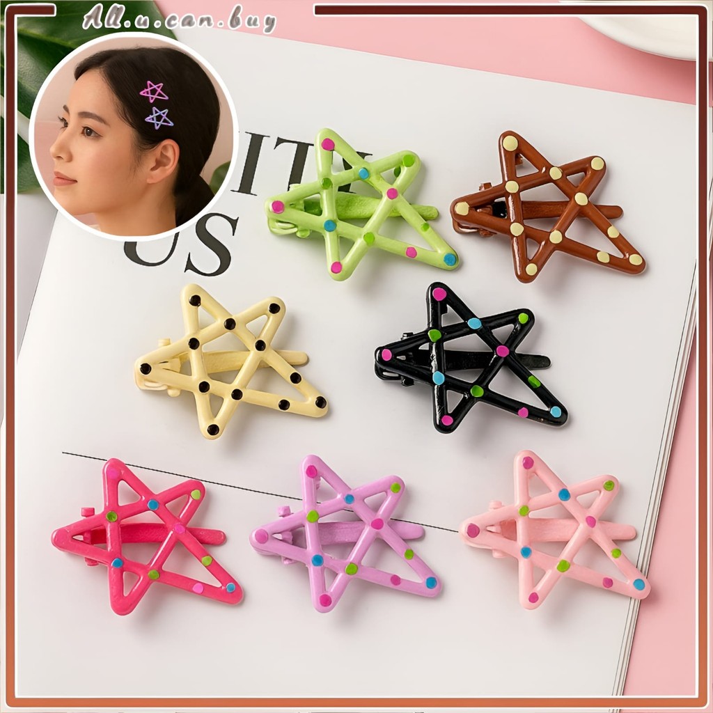 Jual Jepit Rambut Bentuk Bintang Dengan Bintik Lucu Hair Pin Aksesoris ...