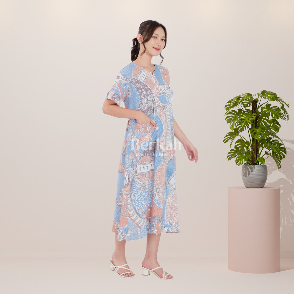 Daster Batik Rayon Busui Resleting Surya Teja 5