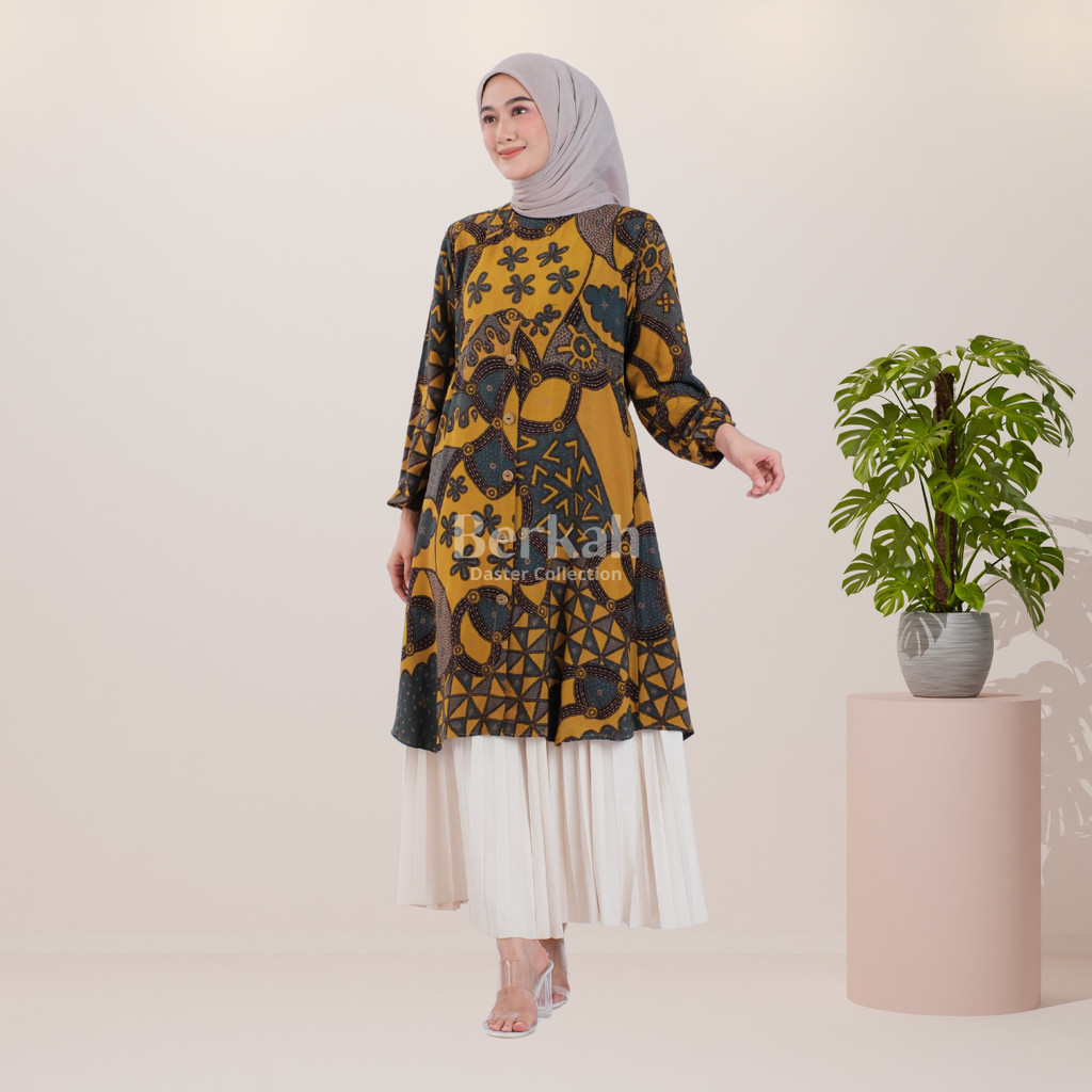 Atasan Batik Tunik Modern Rayon Surya Teja 3