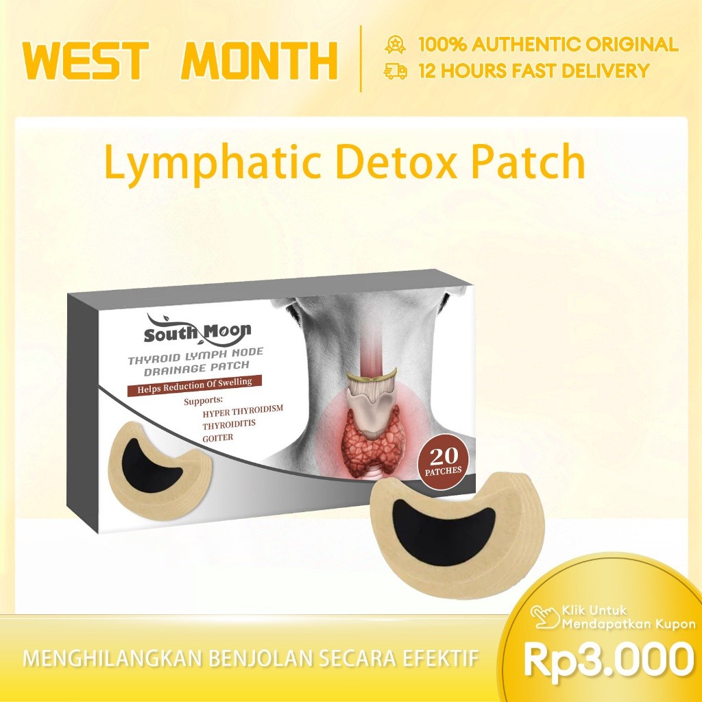 Jual South Moon Lymphatic Detox Patch 20Pcs Painless Lymph Nodes Detox ...