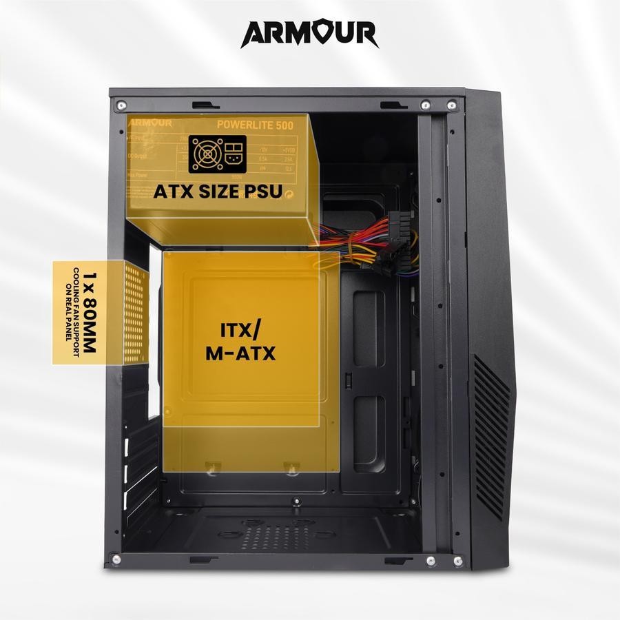 Jual CASING PC ARMOUR OFFICE SERIES AR-01 include PSU | Shopee Indonesia