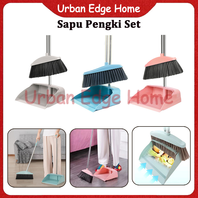 Jual Set Sapu Rumah Tangga 2in1 / Sapu Pengki Set Warna Pink, Hijau ...